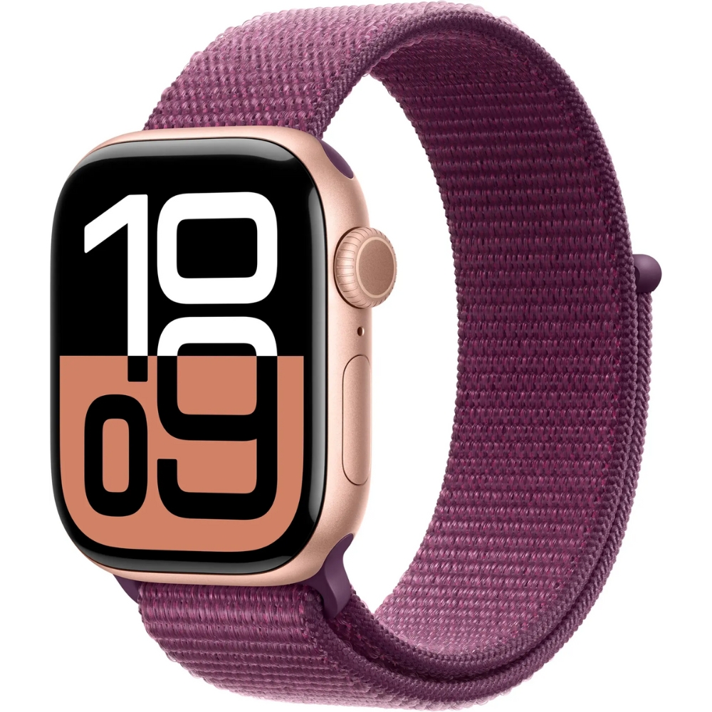 Apple Watch Series 10 MWWK3LW/A 42mm GPS - Aluminum Rose Gold/Plum Sport Loop